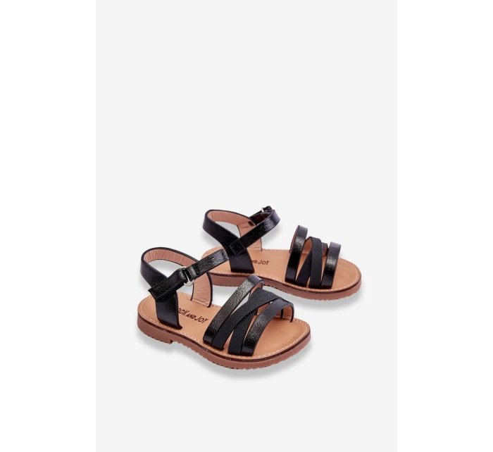Dětské sandály s popruhy černá Isla Dětské sandály s popruhy černá Isla