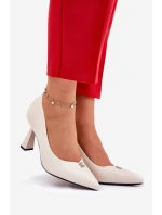 Elegantní Lodičky Na Se  Béžové model 21692763 - VINCEZA