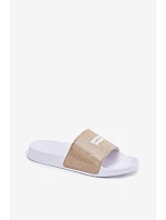 Dětské pantofle LEVI'S VPOL0251S-3923 Zlaté s brokátom Dětské pantofle LEVI'S VPOL0251S-3923 Zlaté s brokátom