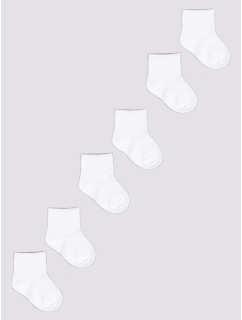 Yoclub Dětské ponožky z organické bavlny SKA-0155U-0100 White