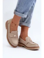 Dámské kožené mokasíny Zazoo, béžová Dámské kožené mokasíny Zazoo, béžová