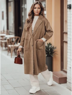 Dámský oversize kabát AVELINNI dlouhý béžový FashionStreet NY0694