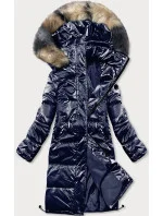 BŁYSZCZĄCA KURTKA ZIMOWA DAMSKA GRANATOWA model 21244579 - AMNS