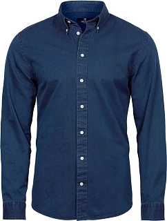 TJ Denim keprová košile s dlouhým rukávem 18. indigo blue model 22409098 - Tee Jays
