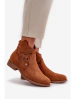 Dámské botky s perforací na zip Camel S.Barski HY42-081