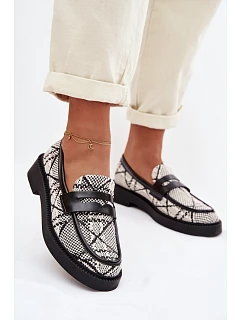 Dámské vzorované černé Mokasyny Barisa