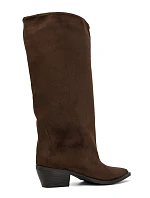 Kožené kozačky na podpatku s model 22355480 - Boto