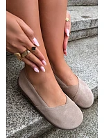Dámské barefoot balerínky z přírodní nubuk béžové Mirelia Dámské barefoot balerínky z přírodní nubuk béžové Mirelia