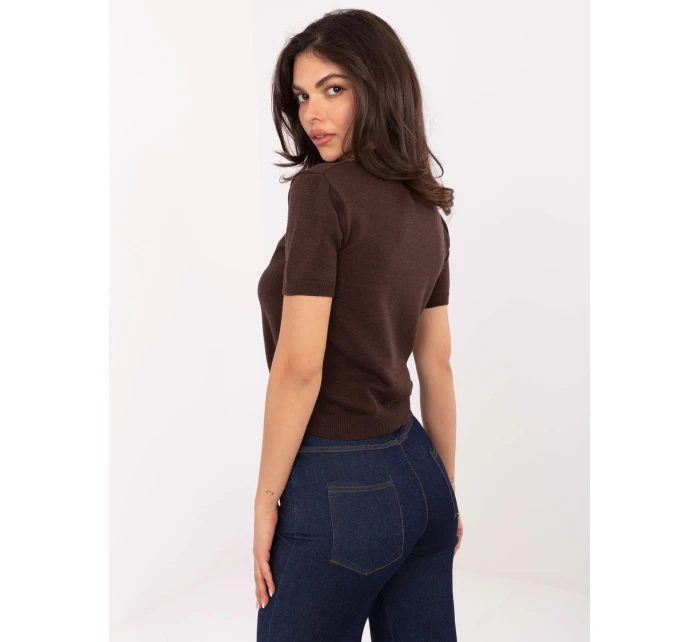 Sweter IT SW model 21471682 brązowy - FPrice Sweter IT SW model 21471682 brązowy - FPrice