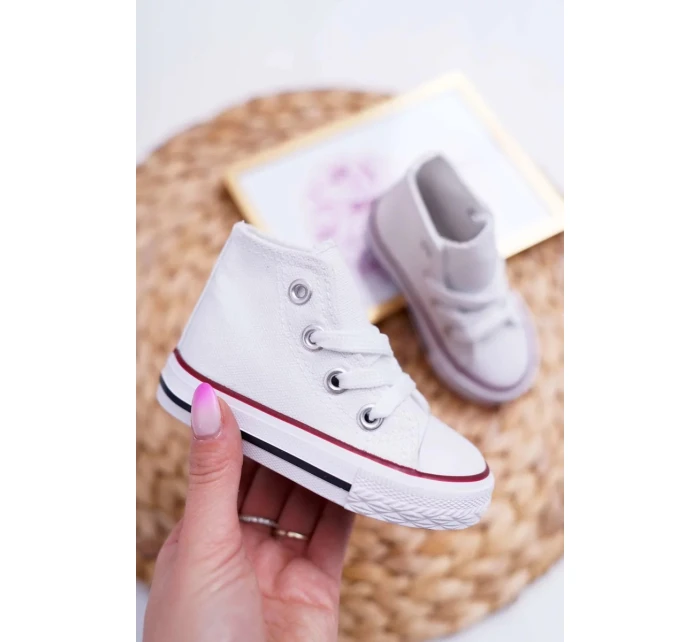 Dětské Vysoké Tenisky Bílé Filemon