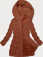 Cihlová zimní bunda s kapucí (2M-023)