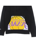 Mitchell & Ness NBA Cropped Logo Los Angeles Lakers mikina s kapucí černá Mitchell & Ness NBA Cropped Logo Los Angeles Lakers mikina s kapucí černá