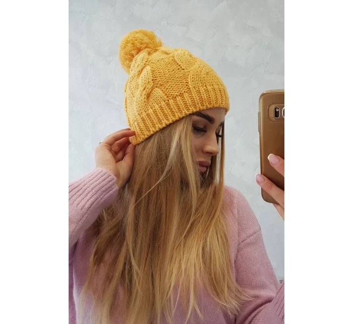 fleecová čepice žlutá model 18750937 - K-Fashion