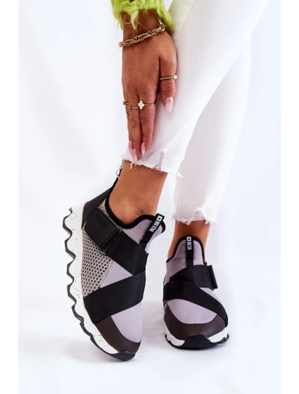 Dámské tenisky Big Star KK274546 Šedo-Černé Dámské tenisky Big Star KK274546 Šedo-Černé