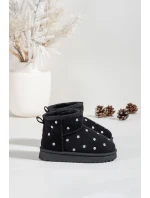 Dětské sněhule s květinami černé Gracina Dětské sněhule s květinami černé Gracina