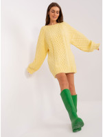 Sweter AT SW  jasny żółty model 18884750 - FPrice