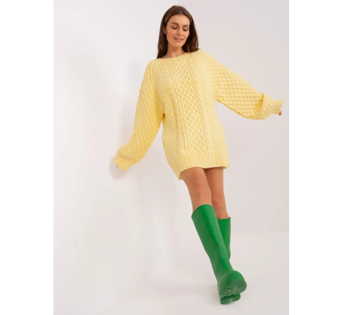 Sweter AT SW  jasny żółty model 18884750 - FPrice