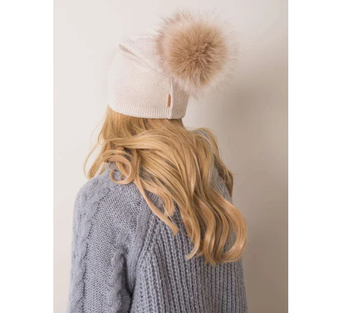 Czapka JK CZ model 20506461 jasny beżowy - FPrice Czapka JK CZ model 20506461 jasny beżowy - FPrice