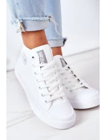 Women's Leather High Sneakers Big Star model 19948627 White - Big Star Shoes