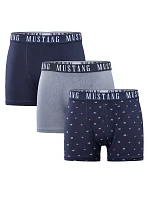 Pánské boxerky 3PACK 4277-1003 Tmavě modrá / šedá mix vzor - Mustang