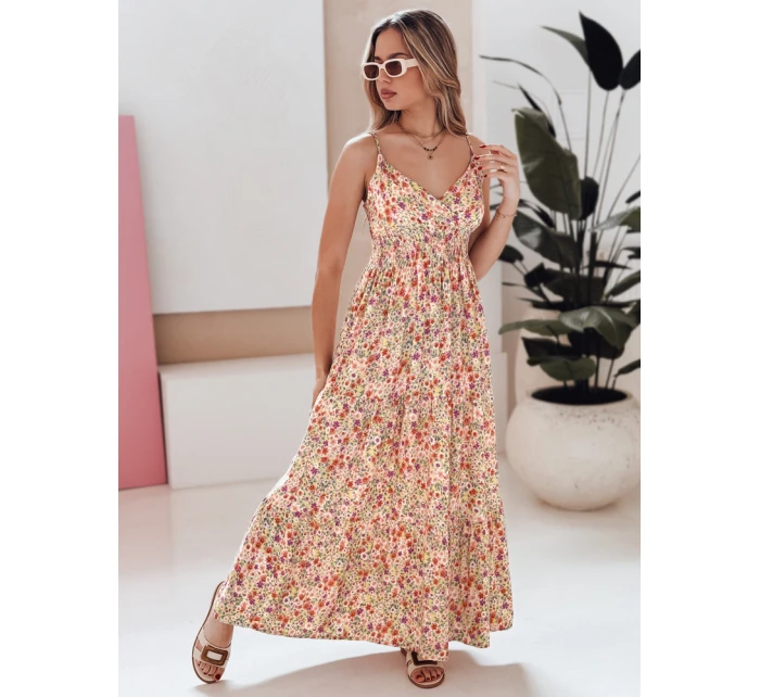FLORALUSH květinové červenofialové maxi šaty FashionStreet EY2637