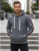 Pánská šedá mikina s kapucí Dstreet model 21994648 - FashionStreet