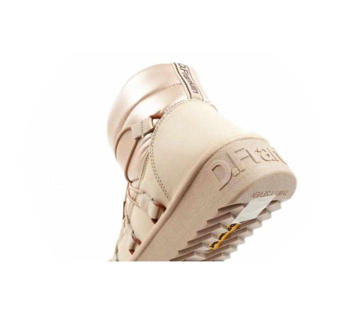 D.Franklin sněhule dámské zimní módní zateplené boty zlaté dámské