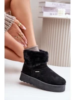Sněhové boty na platformě s kožešinou Big Star OO274A108 Černé Sněhové boty na platformě s kožešinou Big Star OO274A108 Černé