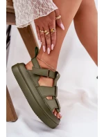 Dámské sandály na platformě zelené model 21696254 - Boto Dámské sandály na platformě zelené model 21696254 - Boto