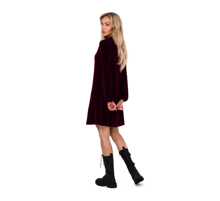 Dámské sametové šaty model 20823021 bordó - Moe