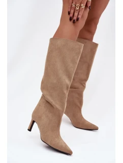 Kozačky na podpatku model 221529 Step in style