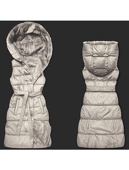 Béžová hrubší oboustranná vesta model 21310514 - MINORITY