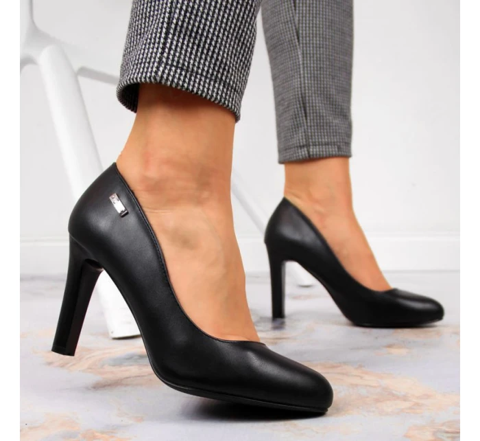 Dámské černé lodičky na podpatku W - Sergio Leone