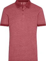 Daiber JN 706 Pánské žerzejové melírované polo 02.0706 wine melange/wine