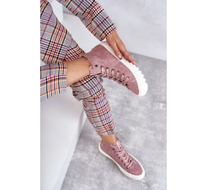 Dámské Tenisky Big Star Vysoké Zateplené Růžové model 21595916 - Big Star Shoes