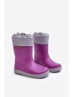 Dětské holinky s vycpávkou Snow Wave Gokids 981 fialové Dětské holinky s vycpávkou Snow Wave Gokids 981 fialové