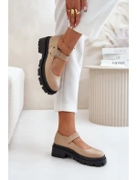 Dámské Polobotky S Přezkou Béžové model 21671120 - Boto