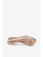 Dámské sandály průhledné s růží D&A MR61-9003 zlaté