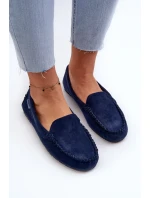 Dámské eko semišové mokasíny, tmavě modrá Amrutia Dámské eko semišové mokasíny, tmavě modrá Amrutia
