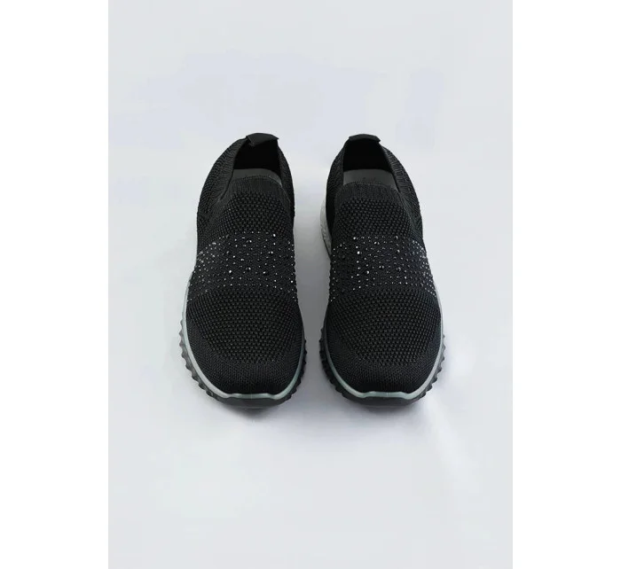 černé dámské nazouvací sportovní boty model 17066103