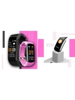 GIEWONT Smartwatch Black and Pink 2 Stripes GW200-4 GIEWONT Smartwatch Black and Pink 2 Stripes GW200-4