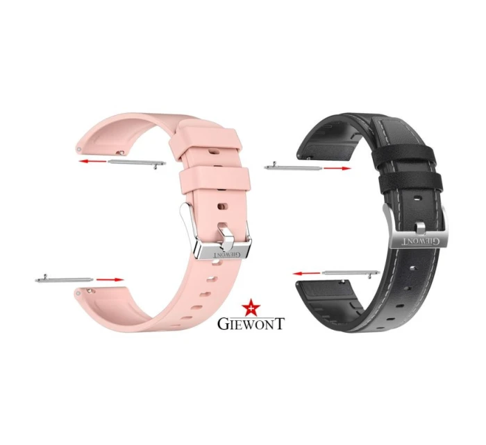 GIEWONT Ocelový 18mm teleskop pro řemínek/náramek SMARTWATCH GWT18