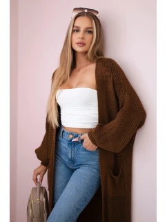 Svetr dlouhý kardigan model 21308329 - K-Fashion