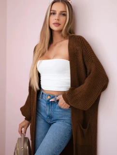 Svetr dlouhý kardigan model 21308329 - K-Fashion