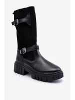 Dámské kotníkové boty s punčochou černé Abroze Dámské kotníkové boty s punčochou černé Abroze