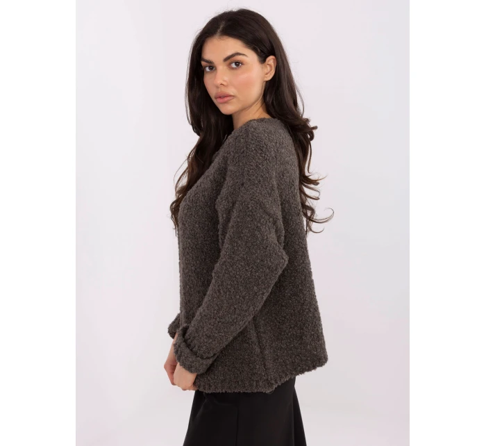 Sweter MI SW model 21766168 ciemny szary - FPrice Sweter MI SW model 21766168 ciemny szary - FPrice