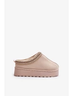 Sněhule Dámské Na Platformě Zateplené Kožíškem Světle Béžové Remenia Sněhule Dámské Na Platformě Zateplené Kožíškem Světle Béžové Remenia