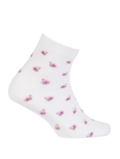 TENKÉ PONOŽKY BARVA 2-6 LET DÍVKY BÍLÉ 24-26