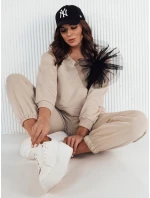 Dámská béžová mikina FILAN s výstřihem FashionStreet BY1259