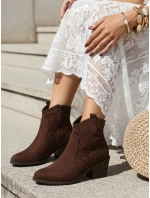 Dámské hnědé boty FashionStreet ZY1356